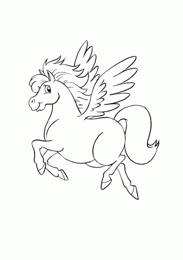 Jednorożec, pegaz kolorowanki